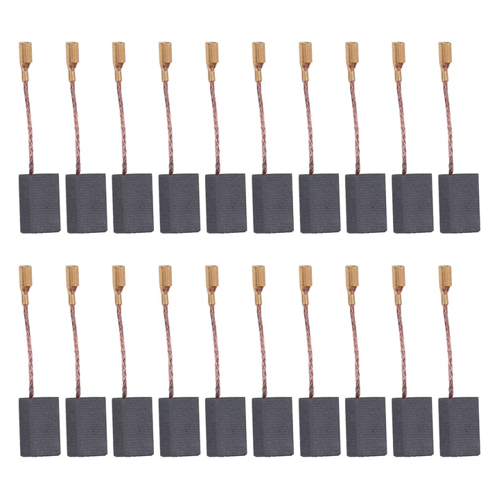 Set 20 perii de carbon din cupru pentru unelte electrice, 6x8x13mm, Enforose