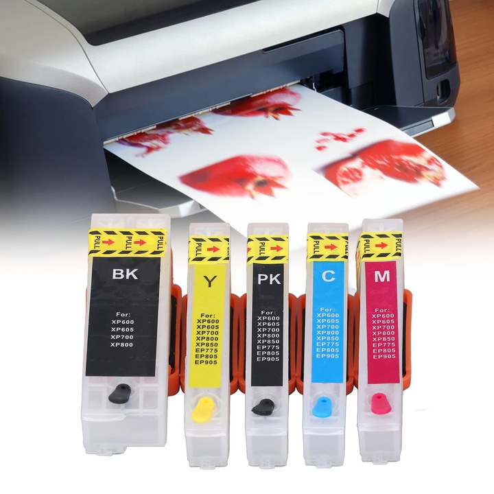 Cartuse imprimanta inkjet set 4 culori, Jormftte, negru, cyan, magenta, galben