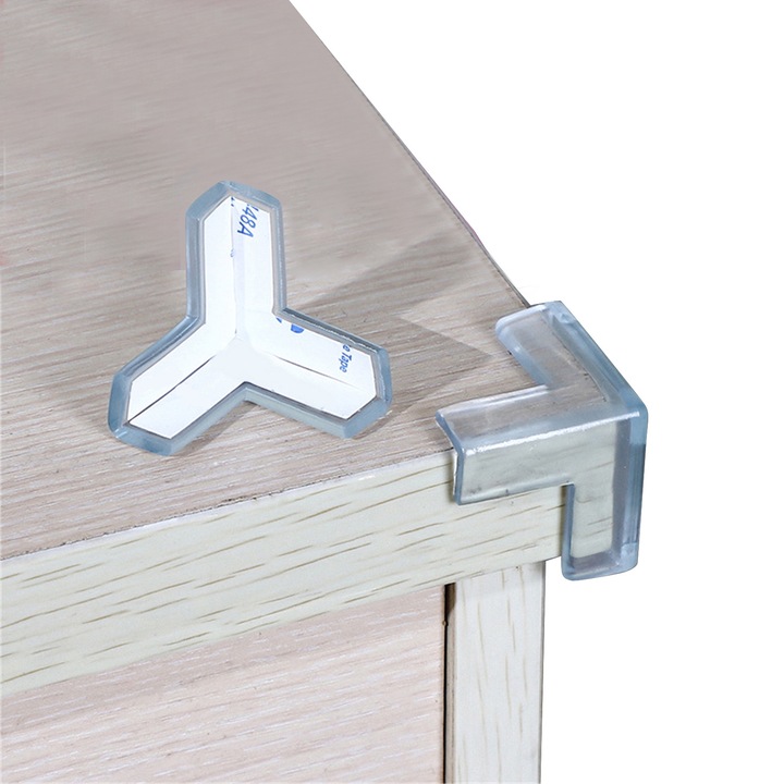 Set coltare de protectie Enforose, 4 bucati, silicon, transparent