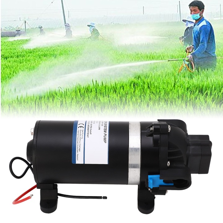 Мембранна водна помпа, longziming, 5.3 л/мин, 120 psi, 12V, самозасмукваща, за морска употреба, червена