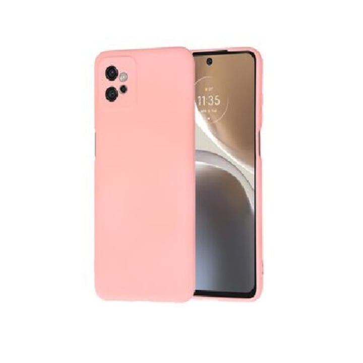 Motorola Moto g72 kompatibilis védőburkolat, vékony, rózsaszín szilikon, mikroszálas belső, kamera védelem, képernyő védelem, ISAG