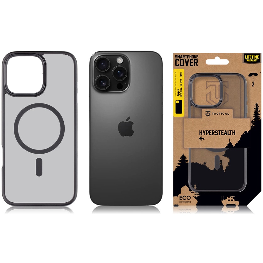 Husa de protectie Tactical MagForce Hyperstealth pentru iPhone 16 Pro Max, Gri