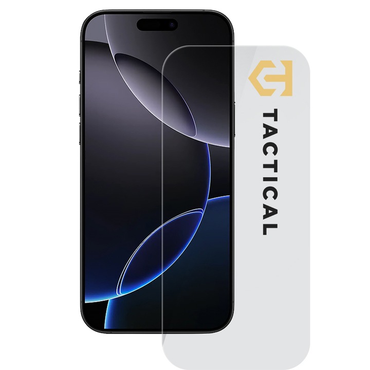 Folie de protectie Tactical 2.5D pentru iPhone 16 Pro Max, Transparent