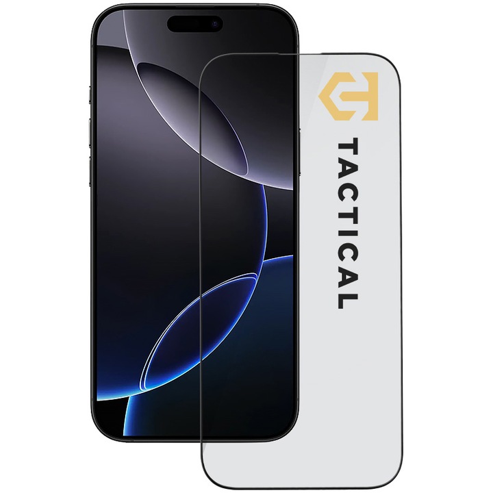 Tactical Glass Shield 5D Apple iPhone 16 Pro Max készülékhez fekete