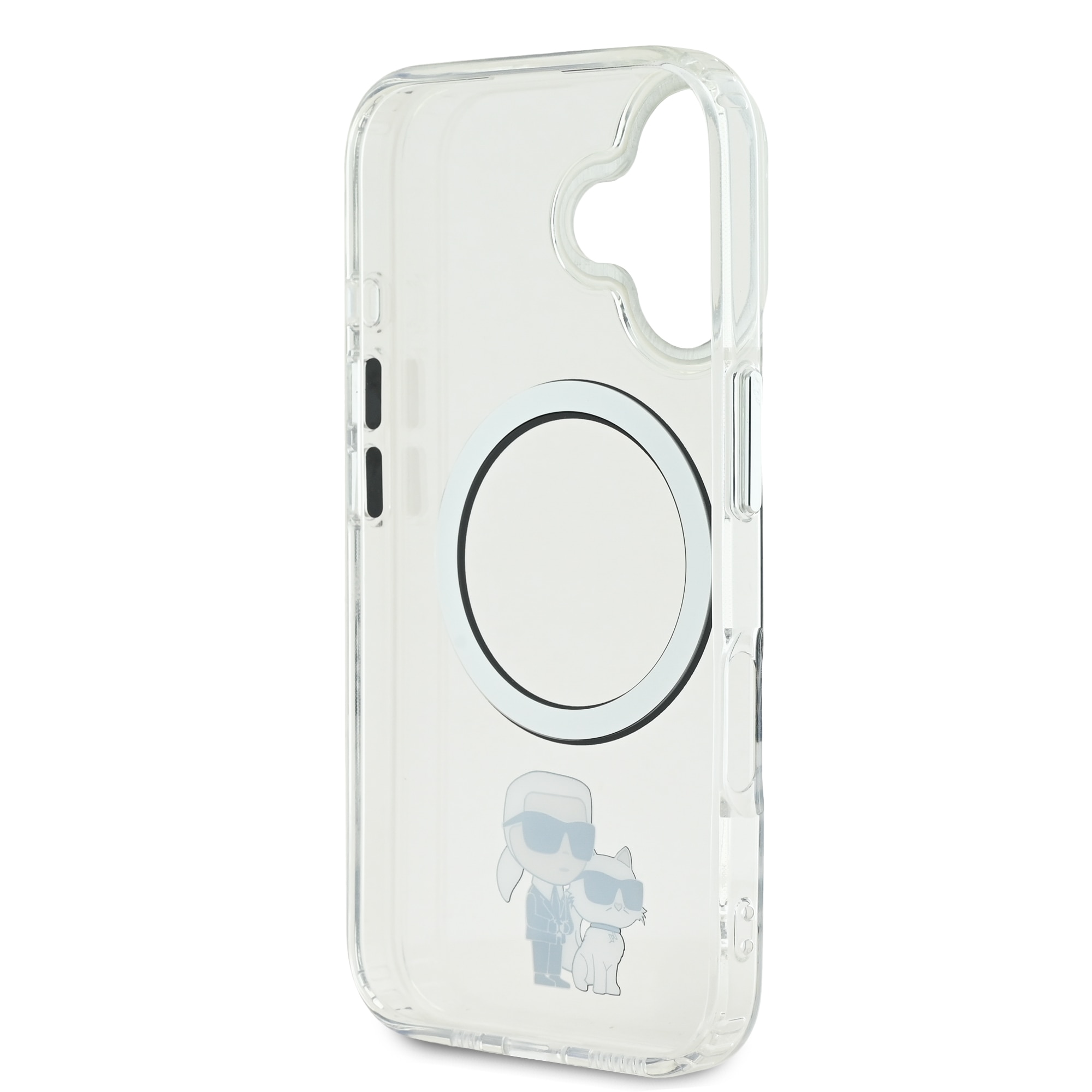 Husa de protectie Karl Lagerfeld IML Karl and Choupette MagSafe pentru iPhone 16, Transparent