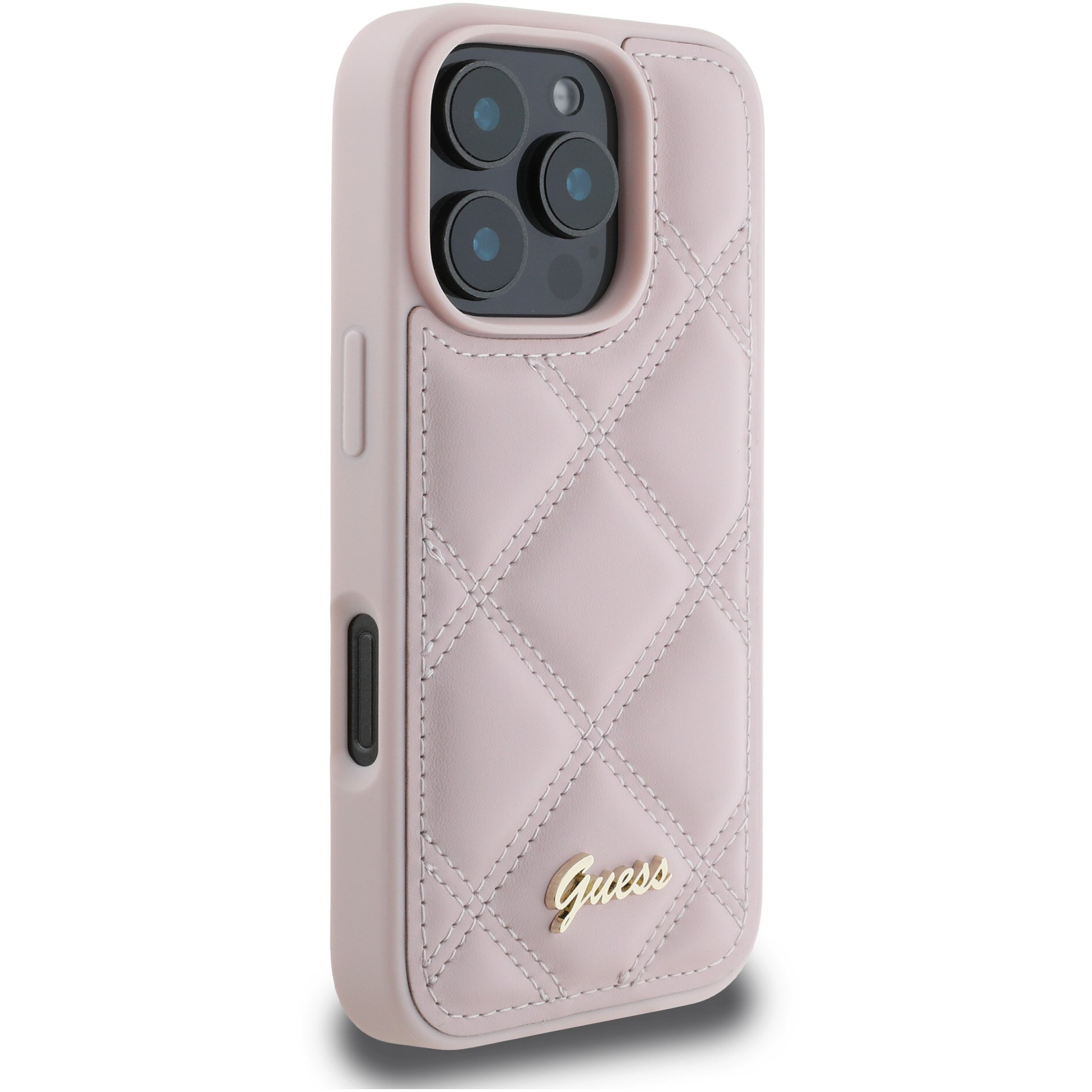 Husa de protectie Guess PU Leather Quilted pentru iPhone 16 Pro Max, Roz