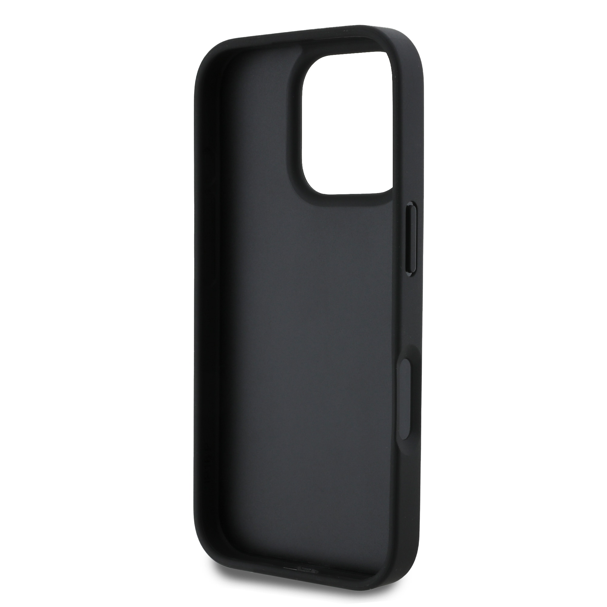 Husa de protectie Guess PU 4G Strass Triangle Metal Logo pentru iPhone 16 Pro Max, Negru
