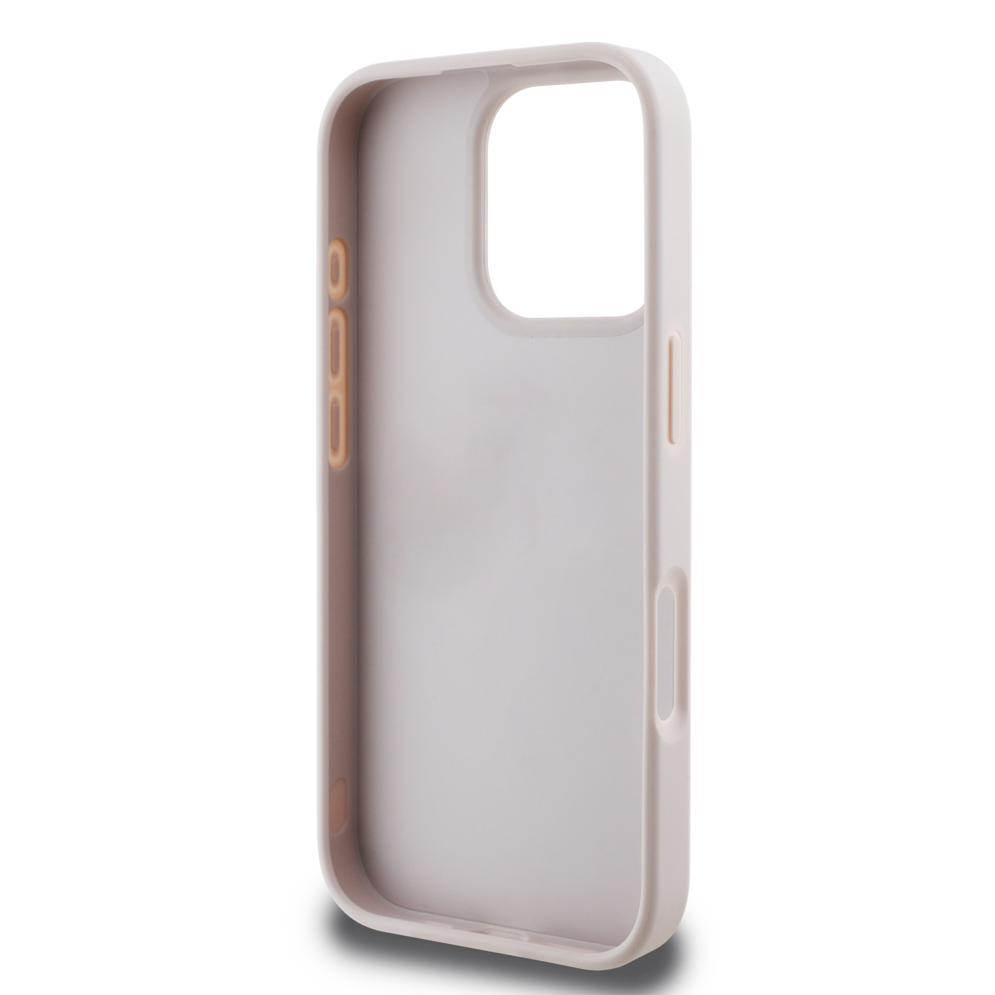 Husa de protectie Guess PU 4G Strass Triangle Metal Logo pentru iPhone 16 Pro Max, Roz