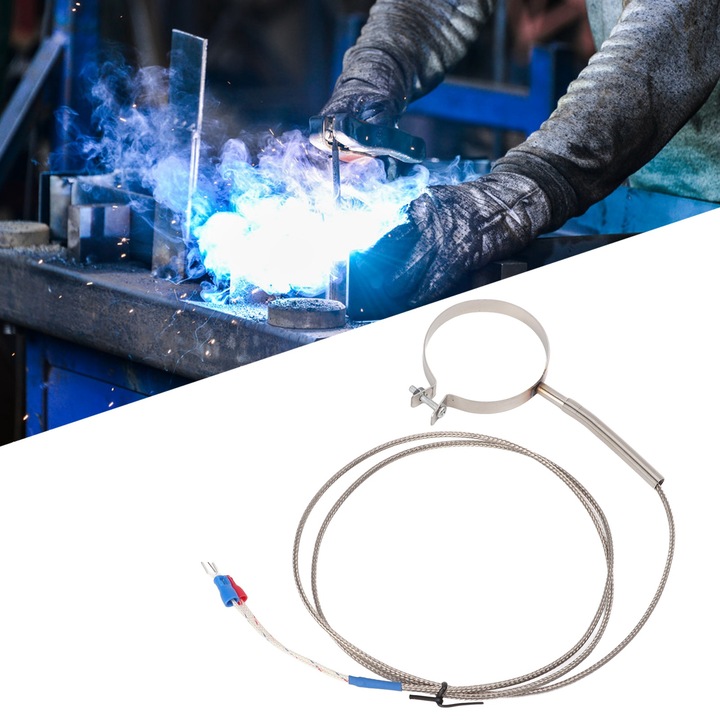 Jormftte hőmérséklet érzékelő, K típusú hőelem, 0-400°C, átmérő 50mm, 1 méter