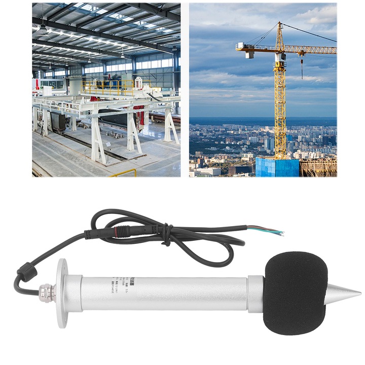 Zajérzékelő, Jormftte, 20-200DB, RS485, DC12-24V tápegység, alumínium ház