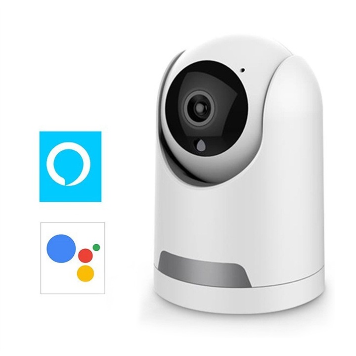 Camera de supraveghere HD, Jormftte, 1080P, detectie miscare, baterie integrata, negru