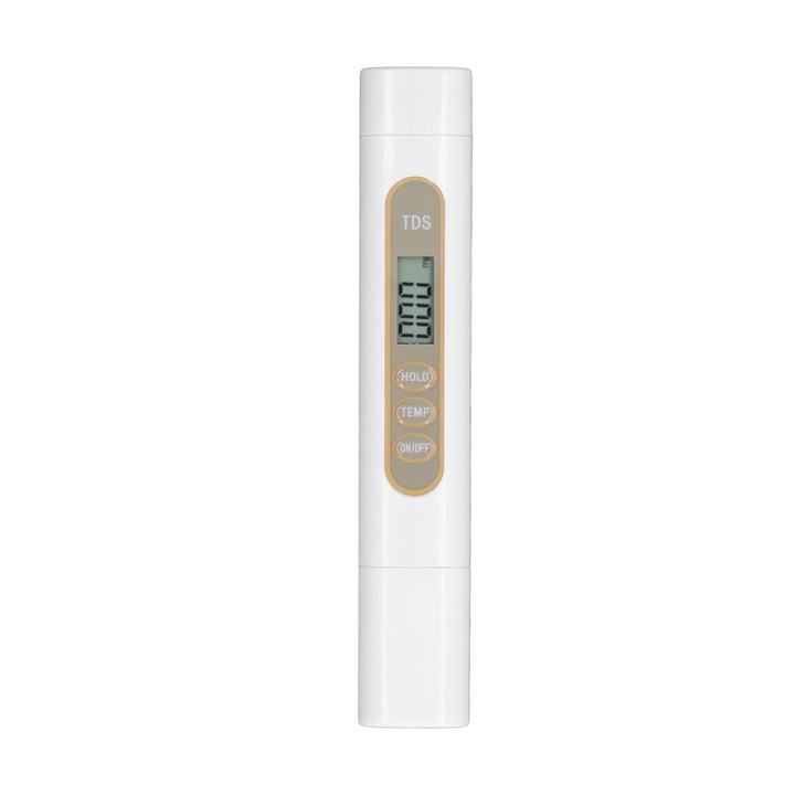 Contor TDS Jormftte, tester digital de calitate a apei, interval 0-99990ppm, alimentat cu baterie, aplicabil pentru apa potabila, piscina, acvacultura