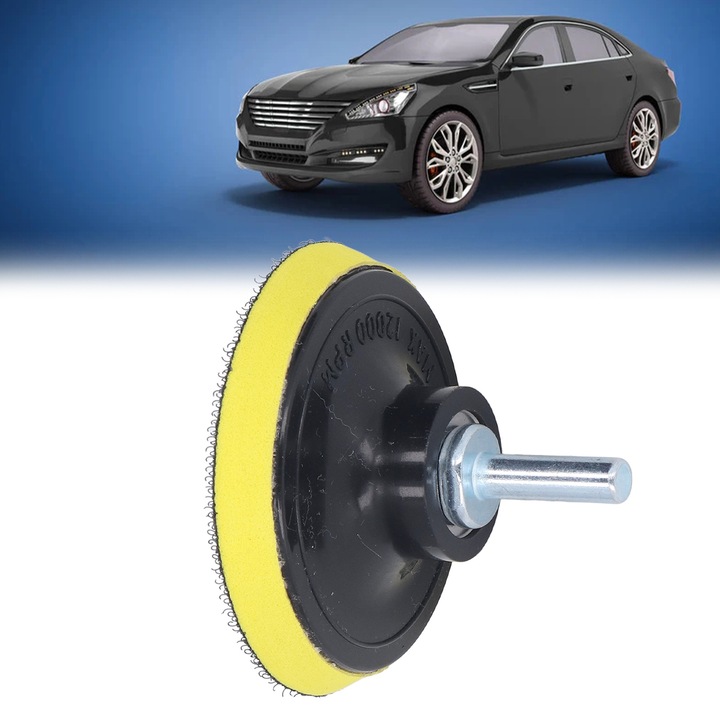 22 darabos habszivacs polírozó párna készlet, Jormftte, újrafelhasználható, narancssárga és sárga, átmérő 8cm