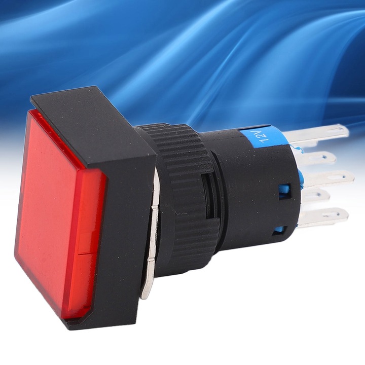 Jormftte 25 darabos nyomógombos kapcsoló és ellenőrzőlámpa készlet, AC DC12V, 5A, 250V