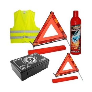 Kit siguranta iMK™ auto omologat R.A.R - CADOU Odorizant de masina - Trusa medicala, 2 x Triunghi reflectorizant, stingator tip Spray, Vesta Kit siguranta iMK™ auto omologat R.A.R - CADOU Odorizant de masina - Trusa medicala, 2 x Triunghi reflectorizant, stingator tip Spray, Vesta