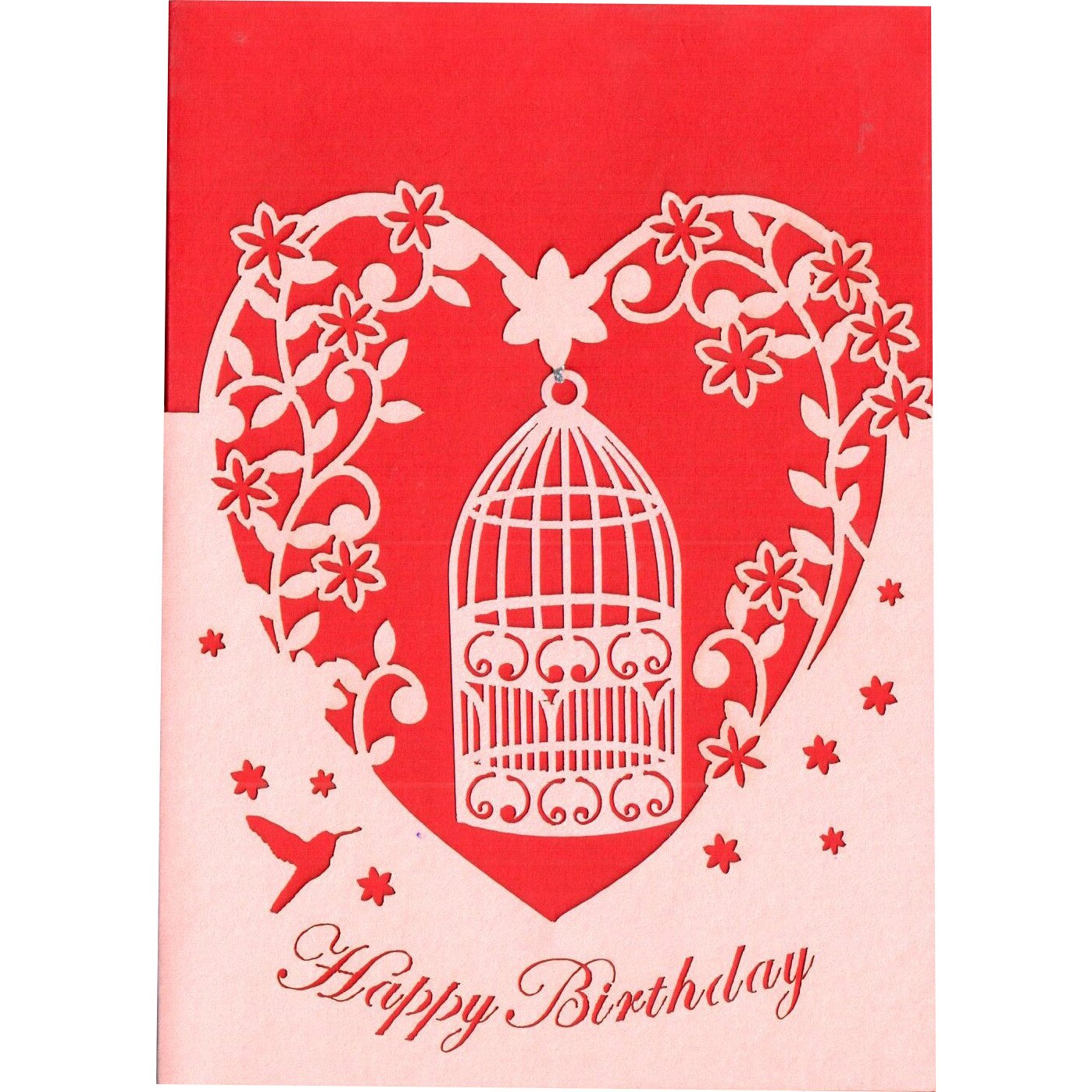 Felicitare - Happy birthday colivie