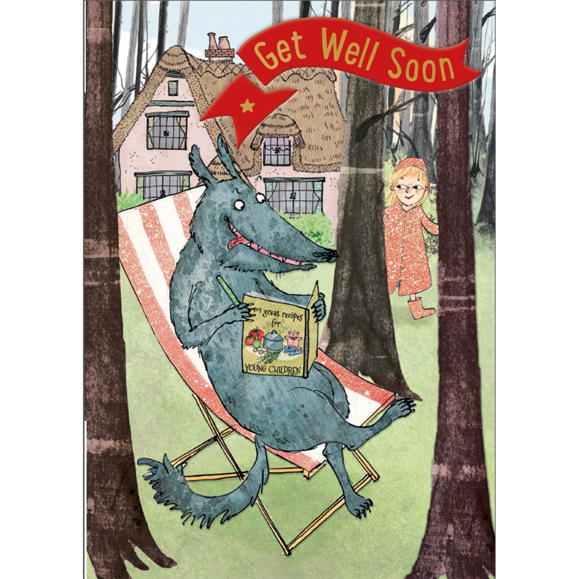 Felicitare cu poveste - Get well soon - Little Red Riding Hood