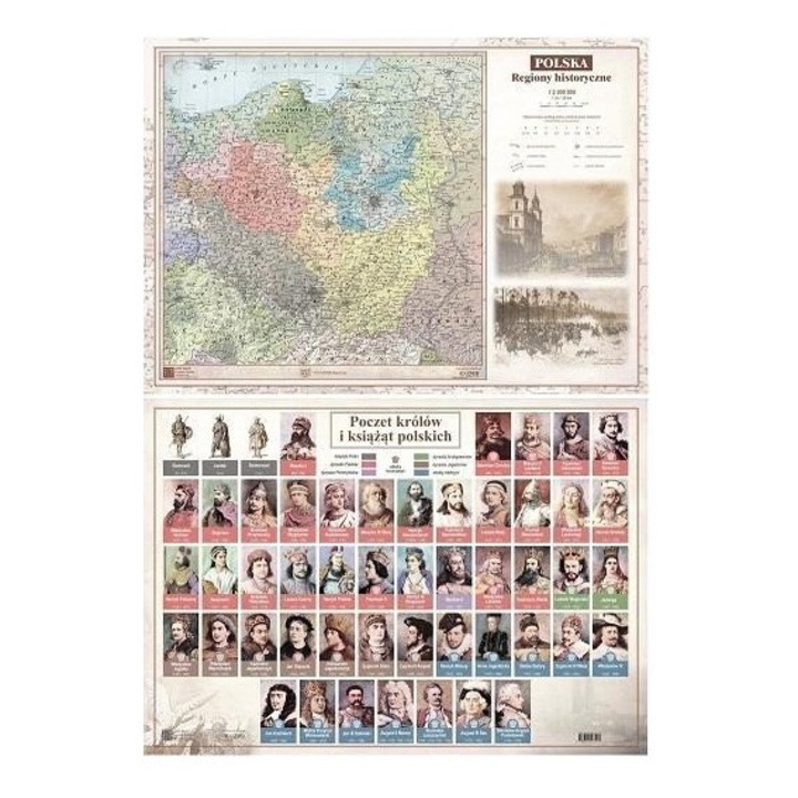 Harta de perete A2, Art-Map, Regiuni istorice, 42x59,5 cm