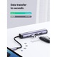HUB UGREEN от USB-C към 3xUSB-A 3.0, RJ45, USB-C PD, Ethernet RJ-45, сив