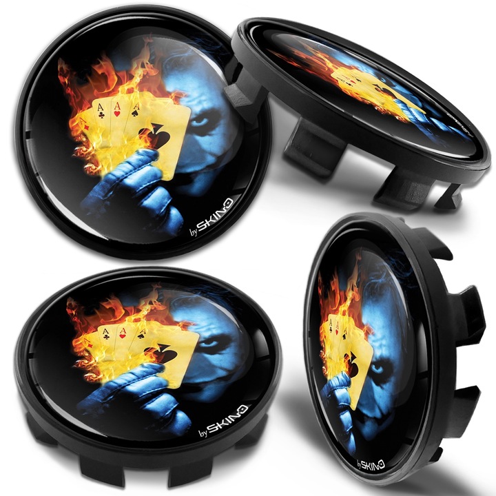 4 db SkinoEu 68 mm-es dísztárcsa készlet, kompatibilis a BMW 36136783536 fekete könnyűfém keréktárcsákkal /Joker, Poker Cards, CB 21 N