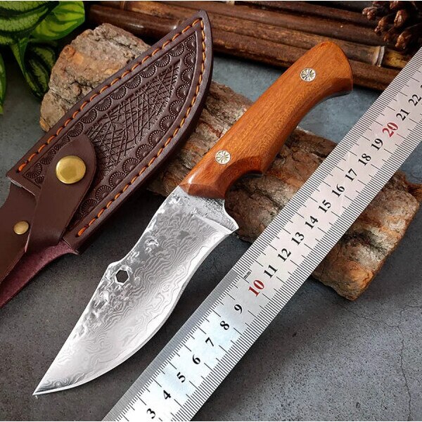 Cutit de bucatarie Damask Ayano Butcher, Handmade, stil japonez