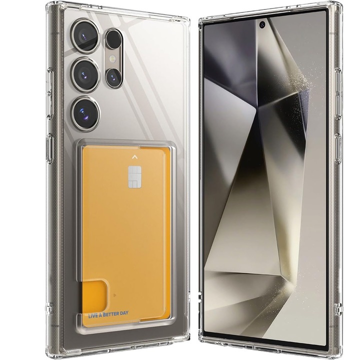 Husa de protectie, GUIXUAN, TPU, Compatibil cu Samsung Galaxy S24 Ultra, slot, Transparent