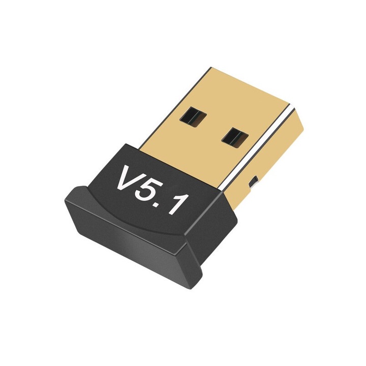 Bluetooth 5.1 безжичен адаптер, Basesailor, USB, черен, 1 бр.