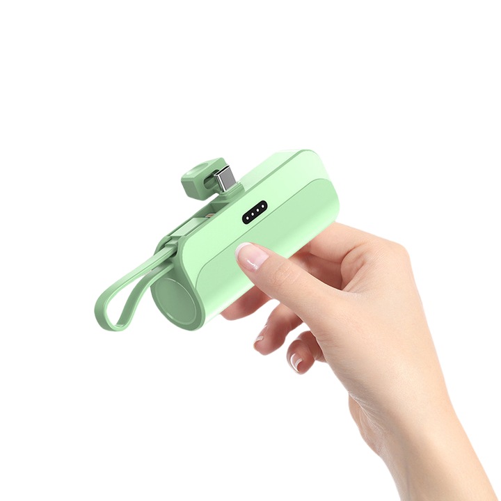 Мини powerbank с голям капацитет, 3000mAh type-c, син