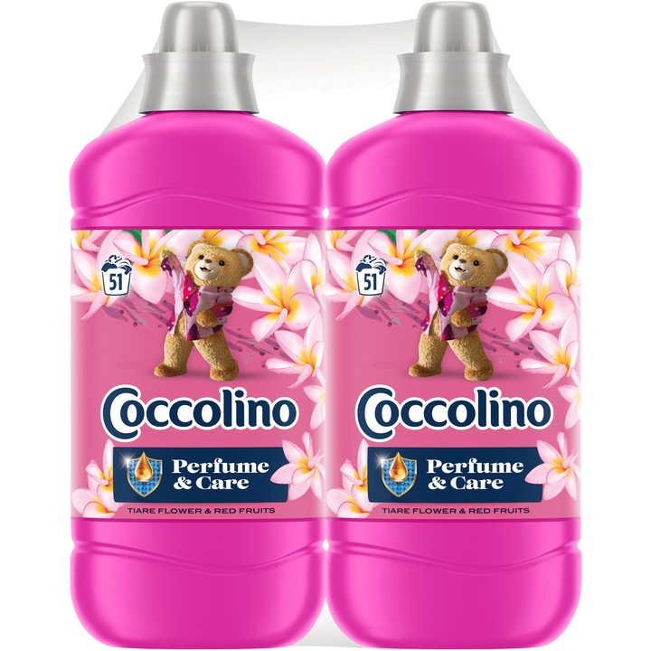 Пакет 2x Омекотител за дрехи Coccolino Tiare, 2 х 1,275 л, 2 х 51 измивания