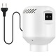 Pompa electrica de vidare, Hggzeg, 55W, 220V, 37mm/25mm Calibru dublu, Sac de compresie cu supapa de calibru mai mic de 37 mm, Usor de transportat, Potrivit pentru haine, paturi, compresie bagaje, Plastic, 10x7cm, Alb