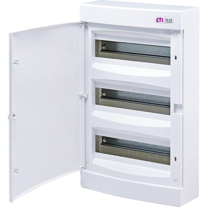 Cofret PVC, 36 module, aplicat, IP40, usa alba, 001101009, ETI