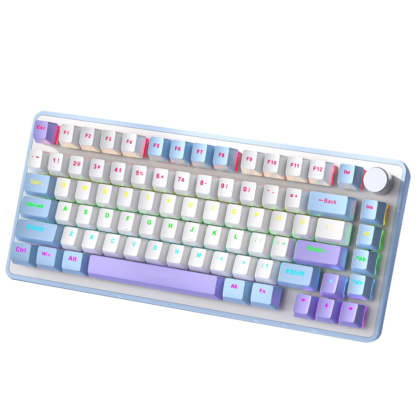 Tastatura mecanica gaming LEIISVK, 75% layout, 82 taste, iluminare