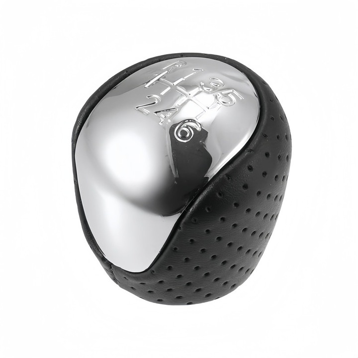 Sebességváltó gomb, Hyundai Elantra/IX35, Kia Cerato/Forte/Koup/K5, 6 sebességes, króm/fekete