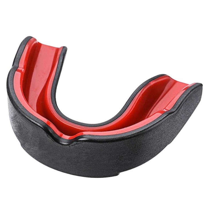 Aparatoare dentara sport pentru tineri, EVA, negru si rosu, personalizabila