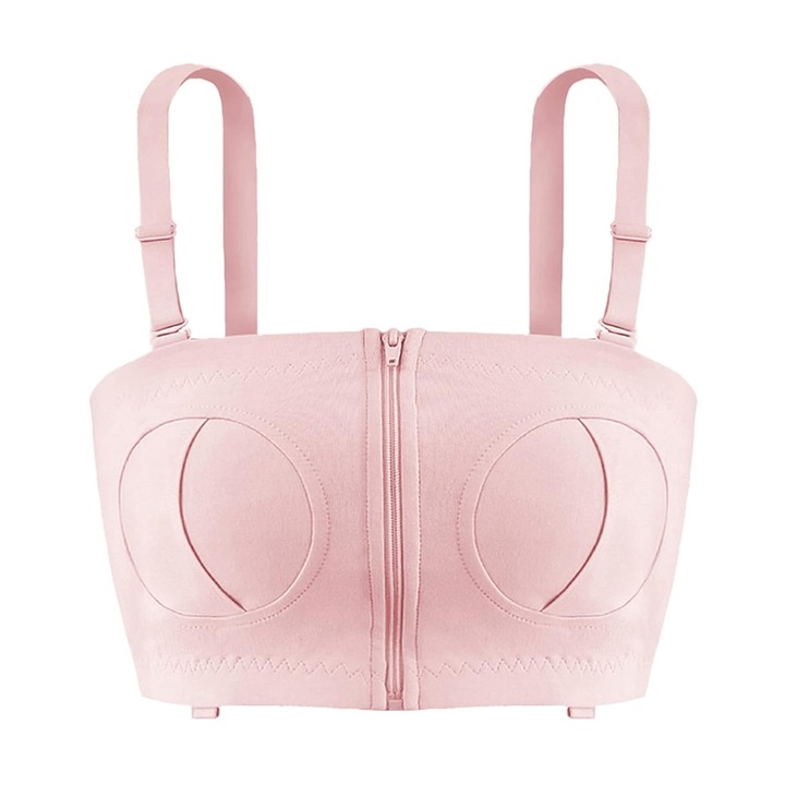 Сутиен за кърмачки, PsAyl, 95 мм двуслоен голям отвор, предназначен за електрически помпи за кърма, един размер, розов