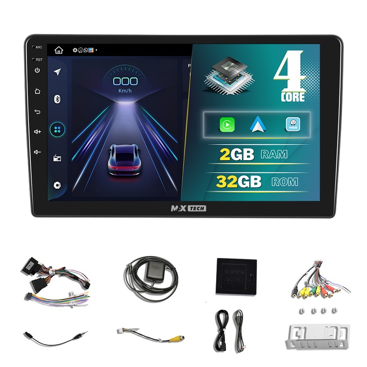 Opel Astra / Vectra / Corsa / Zafira 2004-2014 dedicata Android, MaxTech®, Android 13, ecran de 9 inch, 2 GB Ram 32 GB functii GPS, Carplay, WIFI, Radio, Bluetooth, Waze, Mirrorlink