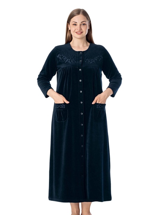 Halat dama, Birgul, bumbac, albastru inchis, 2XL INTL