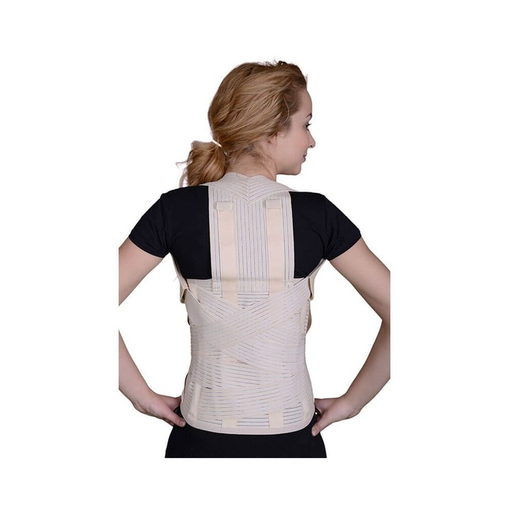 Corset corectare postura spate tip Hessing, Bej, Marime XL