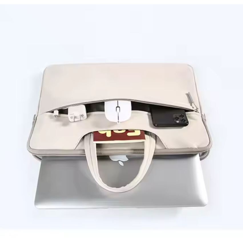 Geanta laptop 13'' pentru notebook, ultrabook, impermeabila, compatibila Macbook Pro, Air, Roz