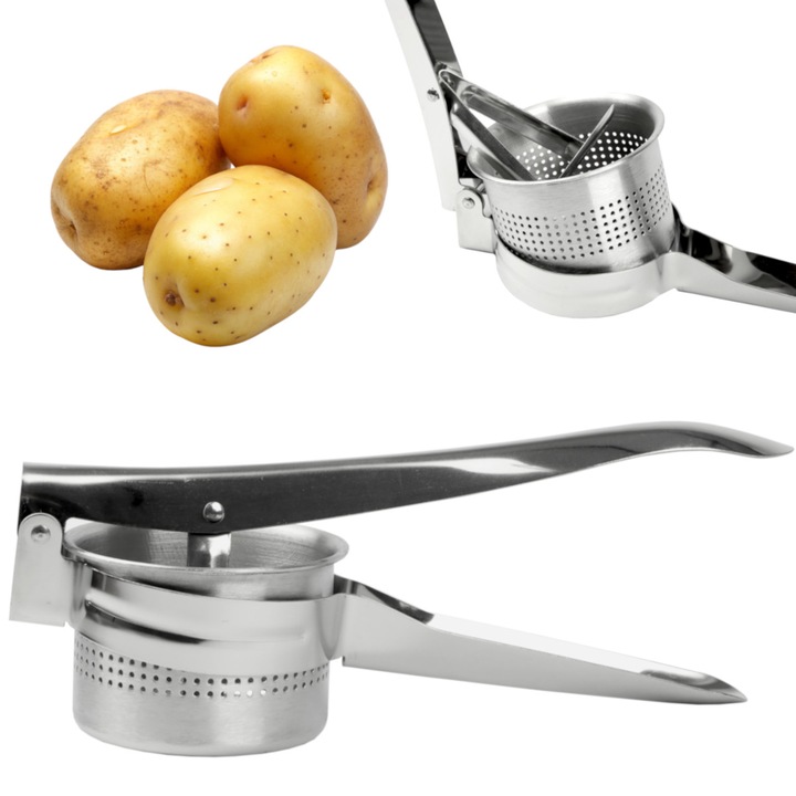 Presa pentru cartofi, Otel inoxidabil, Karl Hausmann, Argintiu