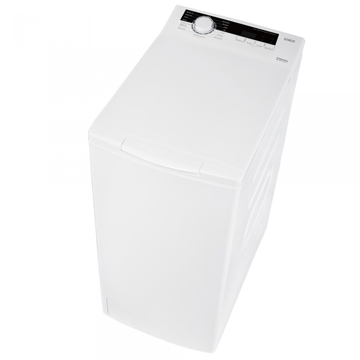 Masina de spalat rufe cu incarcare verticala Samus WTSGDI-80133, 8 kg, Motor Inverter, 15 Programe, 1300 rotatii, Clasa energetica A, Afisaj electronic, Alb