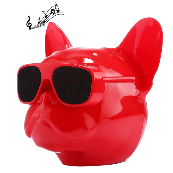 Boxa portabila AEROBULL Bulldog Fashion, BT 5.0, Suporta Intrare Aux & Card TF, Negru