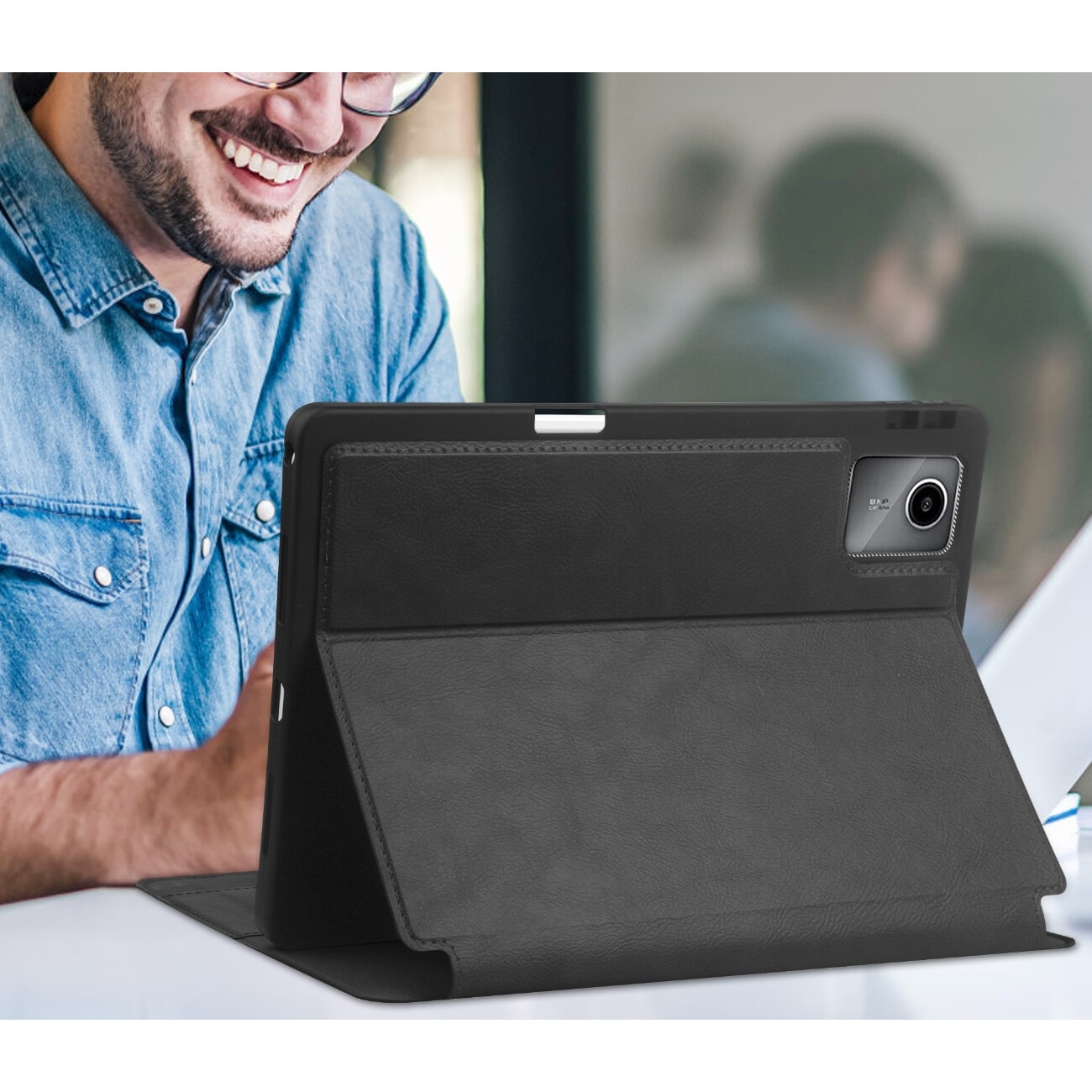 Carcasa Transparenta Pentru Creion Cu Card Pentru Lenovo Tab M11 10.95" 11" Tb330fu Tb330xu Tb331fc Negru