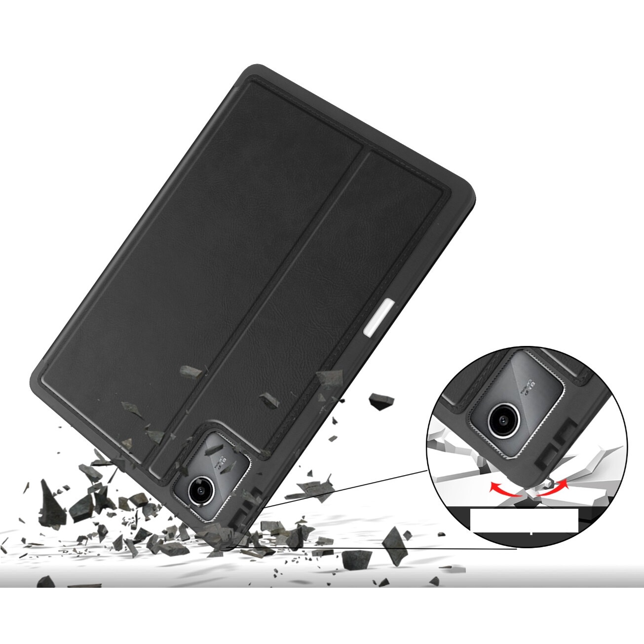Carcasa Transparenta Pentru Creion Cu Card Pentru Lenovo Tab M11 10.95" 11" Tb330fu Tb330xu Tb331fc Negru