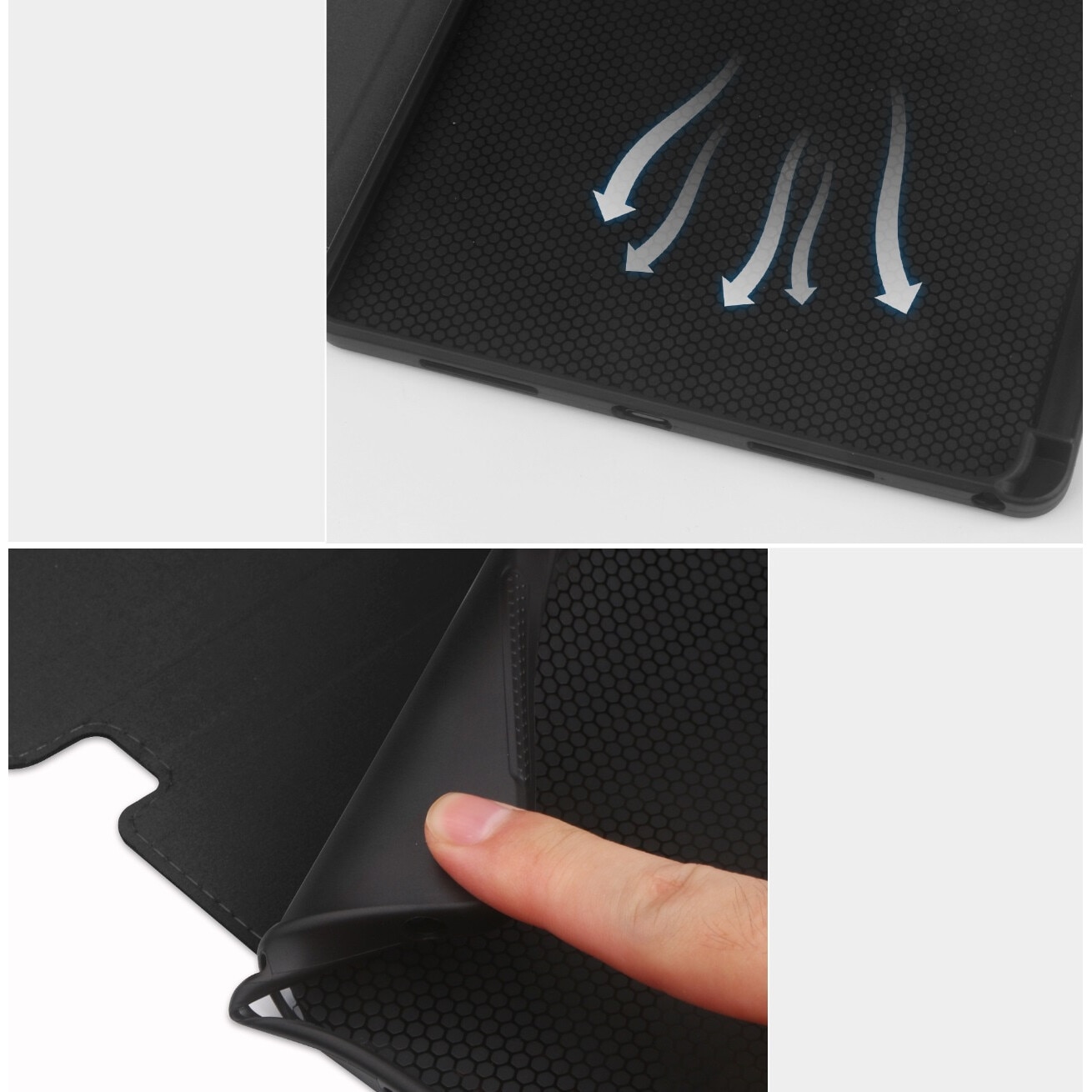 Carcasa Transparenta Pentru Creion Cu Card Pentru Lenovo Tab M11 10.95" 11" Tb330fu Tb330xu Tb331fc Negru