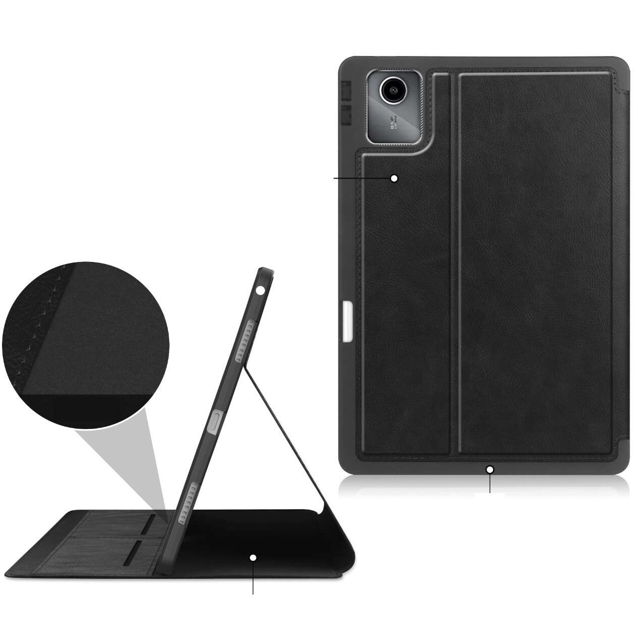 Carcasa Transparenta Pentru Creion Cu Card Pentru Lenovo Tab M11 10.95" 11" Tb330fu Tb330xu Tb331fc Negru