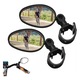 Set 2 oglinzi retrovizoare pentru bicicleta, Sticla/ABS, Reglare La 360°,75mm, imbunatateste siguranta in timpul calatoriei, YQLAFT, negru