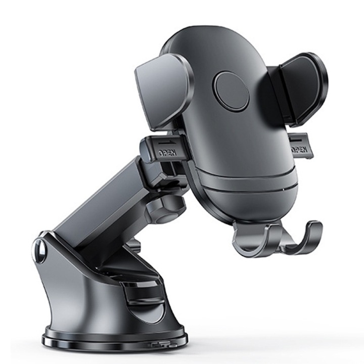 Autós telefontartó, 17cm-re visszahúzható, 360°-ban elforgatható, minden telefonnal kompatibilis