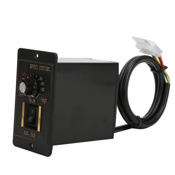 Regulator de viteza motor, BERM, US-52, 90-1700r/min, AC220V, 6 pini, 80cm cablu