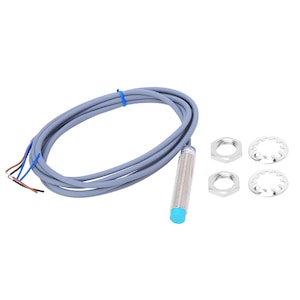 Comutator senzor de proximitate metal inductiv, tip φ12mm, DC10-30V, 3 fire, NPN NC, 4mm